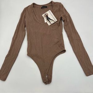 Naked Wardrobe Long Sleeve Gusset Bodysuit